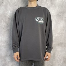 画像5: CALEE  AEROKNOT OLD SIGN BOARD L/S SW TEE ＜NATURALLY PAINT DESIGN＞ (CHARCOAL) (5)