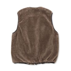 画像2: CALEE  NYLON RIP FLEECE WAIST COAT (ASH BROWN) (2)