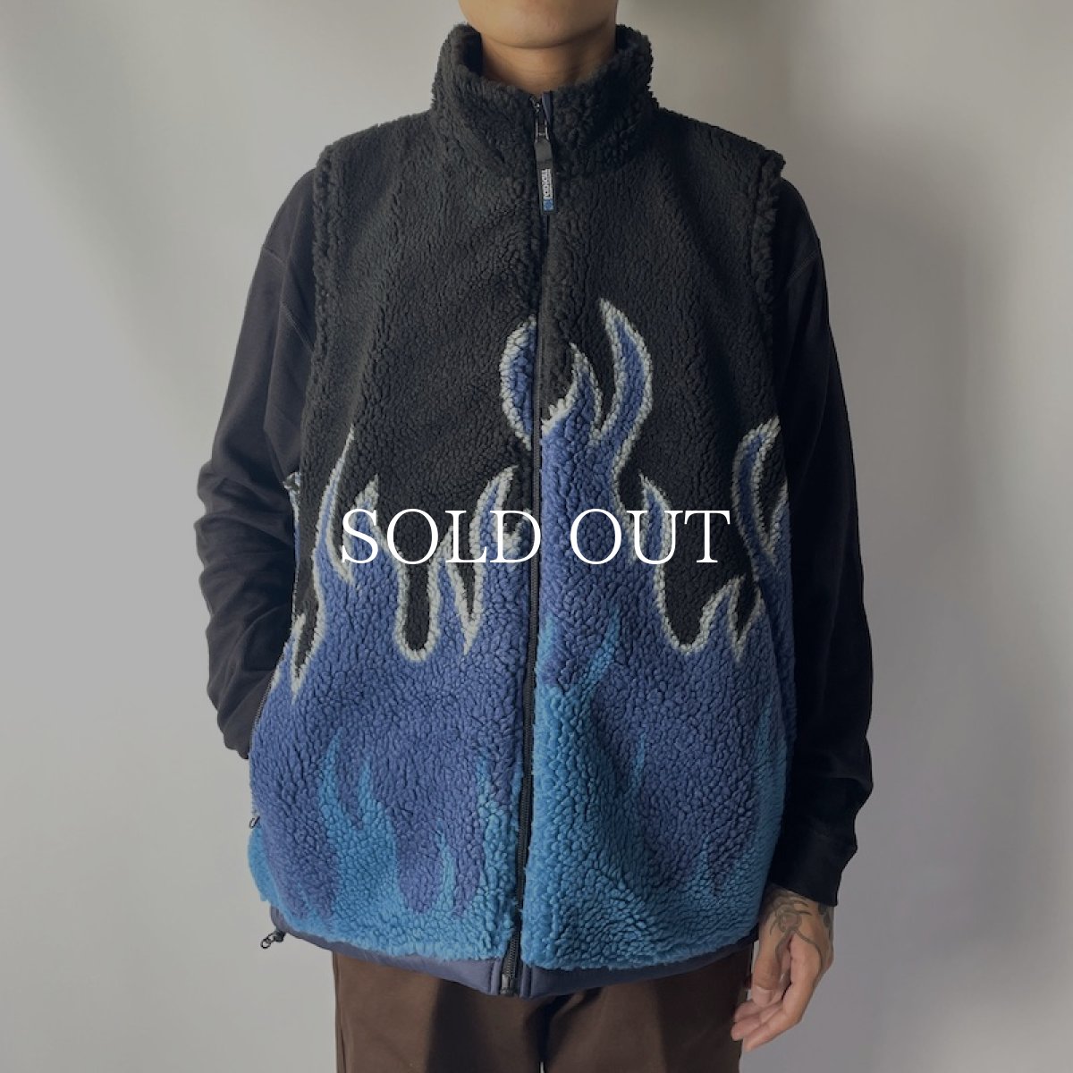 画像7: RADIALL  FLAMES - ZIP UP VEST (Heather Gray) (7)