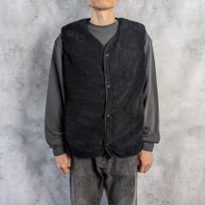 画像7: CALEE  NYLON RIP FLEECE WAIST COAT (ASH BROWN) (7)