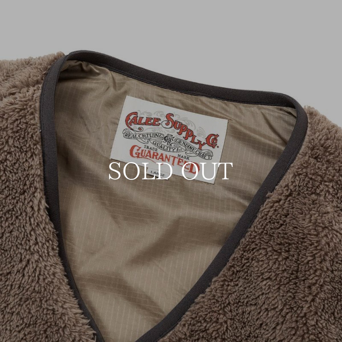 画像3: CALEE  NYLON RIP FLEECE WAIST COAT (ASH BROWN) (3)