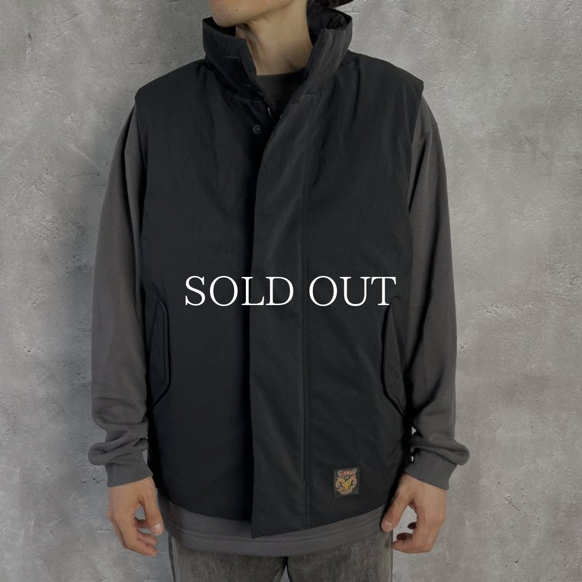 画像9: CALEE  N/T UTILITY PADDED WAIST COAT (BLACK) (9)