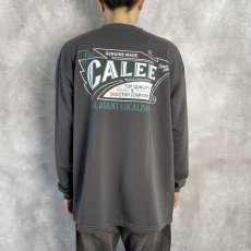 画像6: CALEE  AEROKNOT OLD SIGN BOARD L/S SW TEE ＜NATURALLY PAINT DESIGN＞ (CHARCOAL) (6)