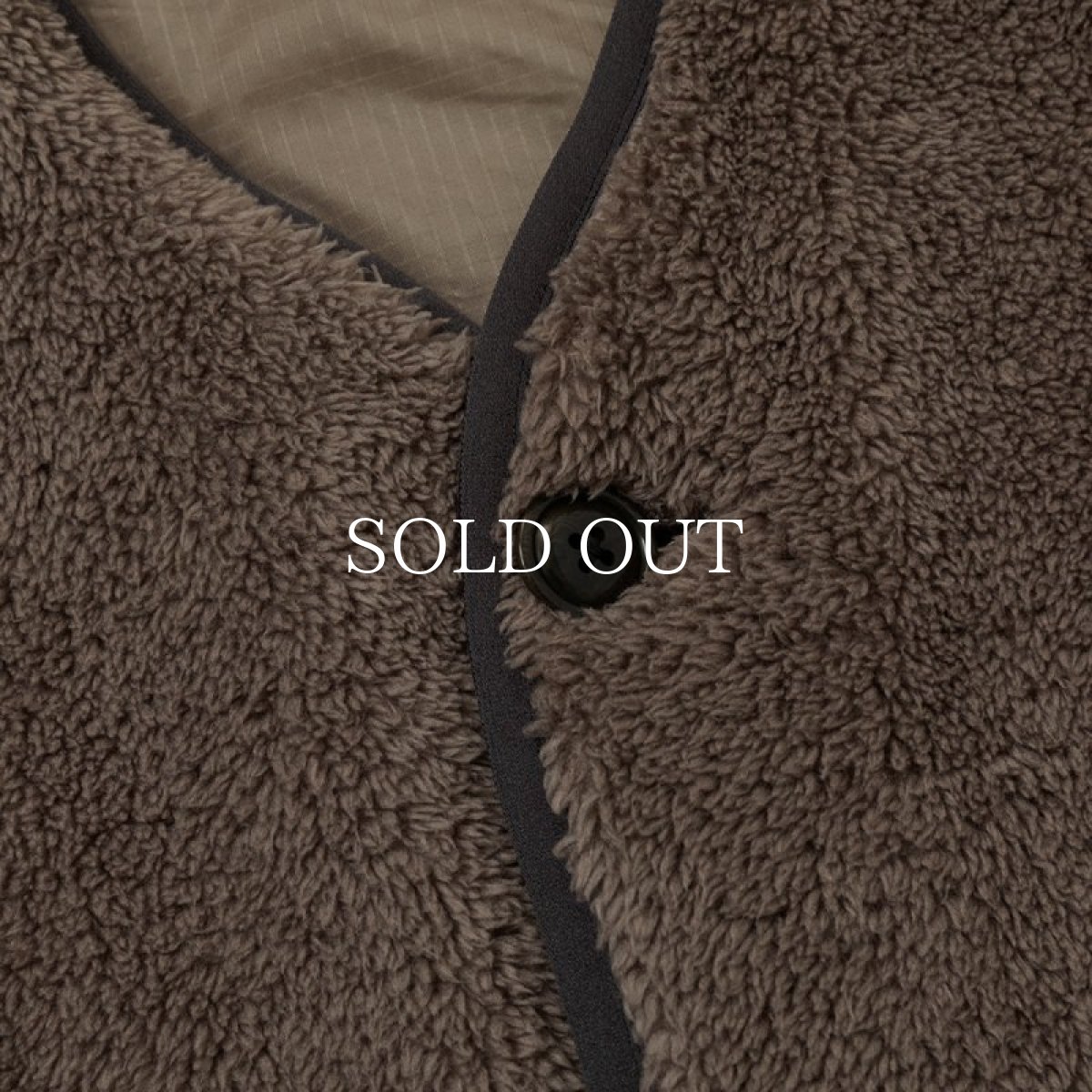 画像4: CALEE  NYLON RIP FLEECE WAIST COAT (ASH BROWN) (4)