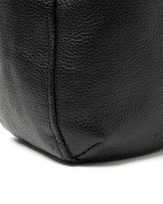 画像2: hobo  DRAWSTRING POUCH SHRINK LEATHER (BLACK) (2)