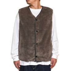 画像6: CALEE  NYLON RIP FLEECE WAIST COAT (ASH BROWN) (6)