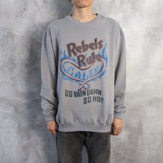 画像3: CALEE  "REBELS RULE" CREW NECK SW ＜NATURALLY PAINT DESIGN＞ (BLACK) (3)