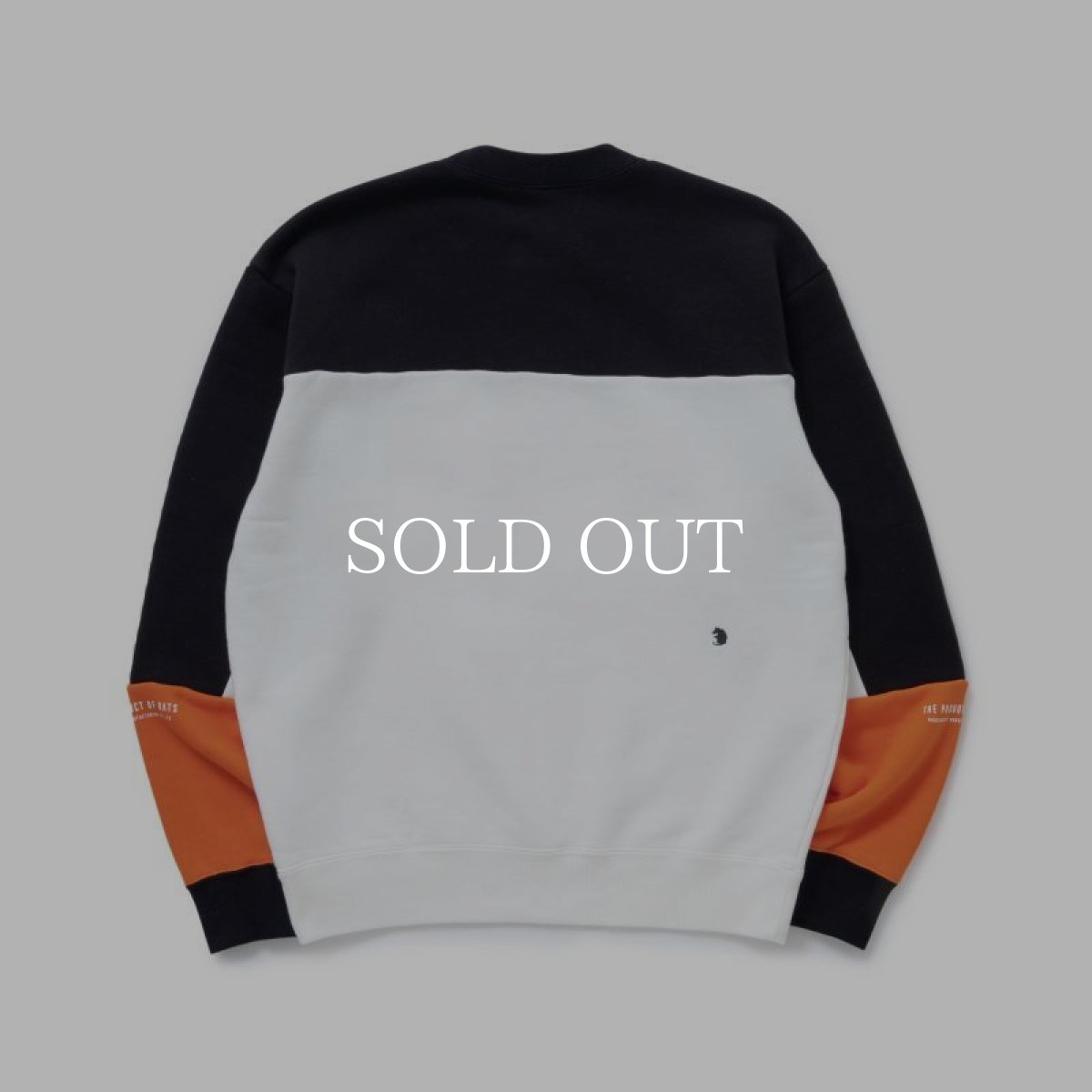 画像2: RATS  CROSS CUT CREW NECK SWEAT (BLACK) (2)