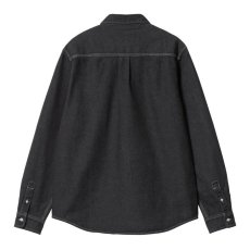 画像2: CARHARTT WIP  L/S WELDON SHIRT (Black stone washed) (2)