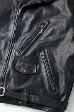 画像5: OLD JOE   PATINA HORSE-HIDE PERFECTO JACKET (PATINA BLACK) (5)