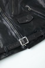 画像6: OLD JOE   PATINA HORSE-HIDE PERFECTO JACKET (PATINA BLACK) (6)