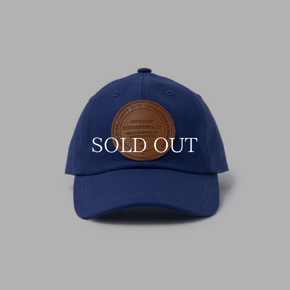 画像1: RATS  CANVAS LEATHER PATCH CAP (BLUE) (1)