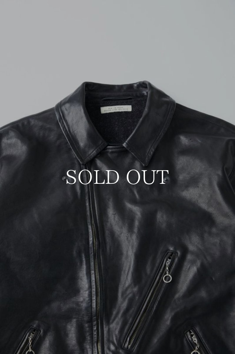 画像4: OLD JOE   PATINA HORSE-HIDE PERFECTO JACKET (PATINA BLACK) (4)