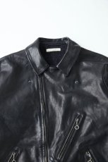 画像4: OLD JOE   PATINA HORSE-HIDE PERFECTO JACKET (PATINA BLACK) (4)