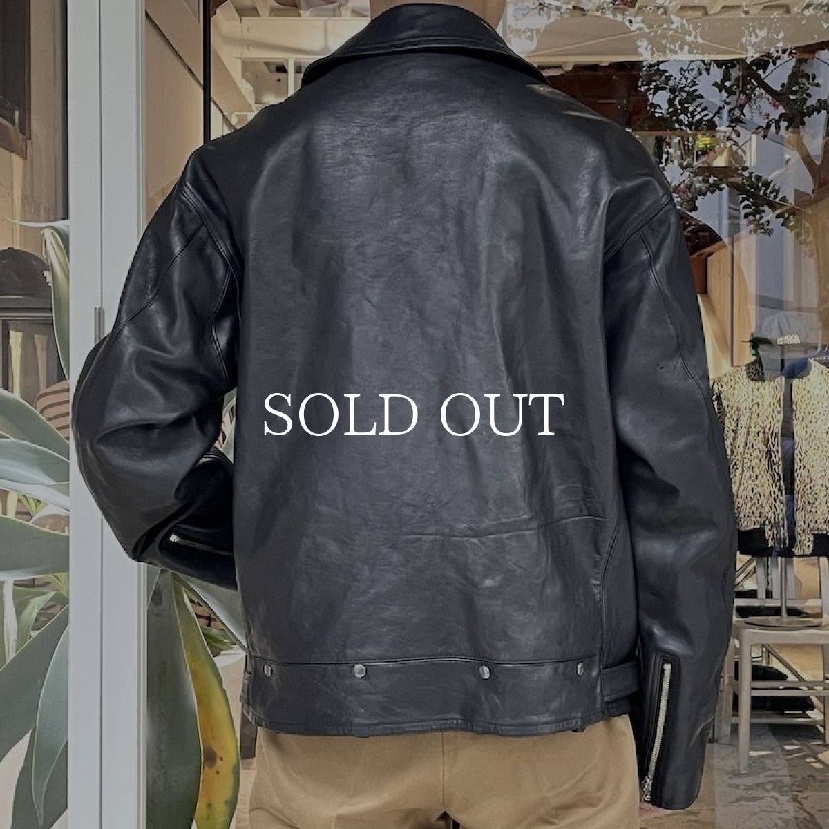 画像12: OLD JOE   PATINA HORSE-HIDE PERFECTO JACKET (PATINA BLACK) (12)