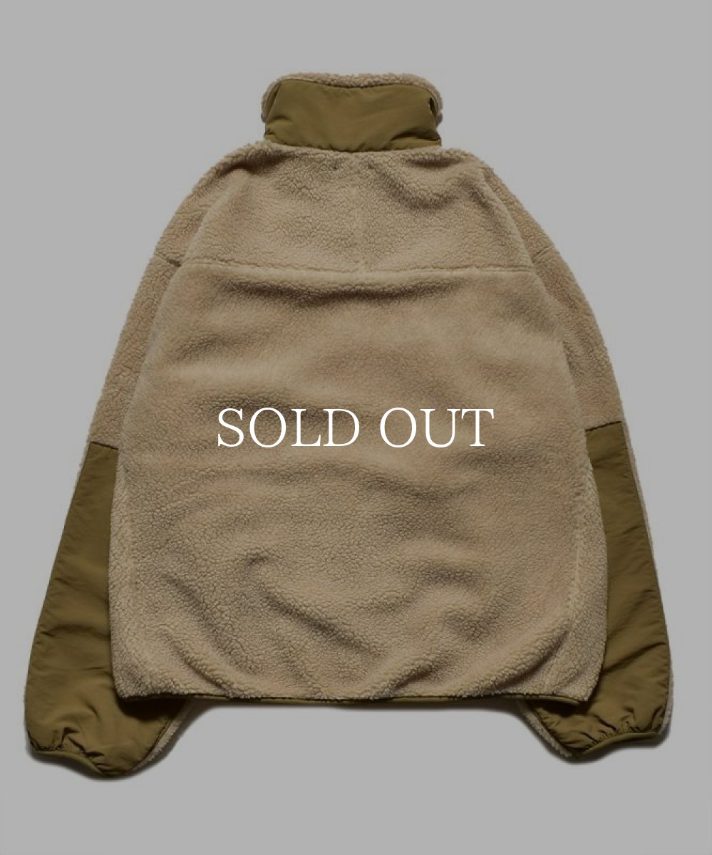 画像2: MINEDENIM  Military Boa Blouson (BEI) (2)