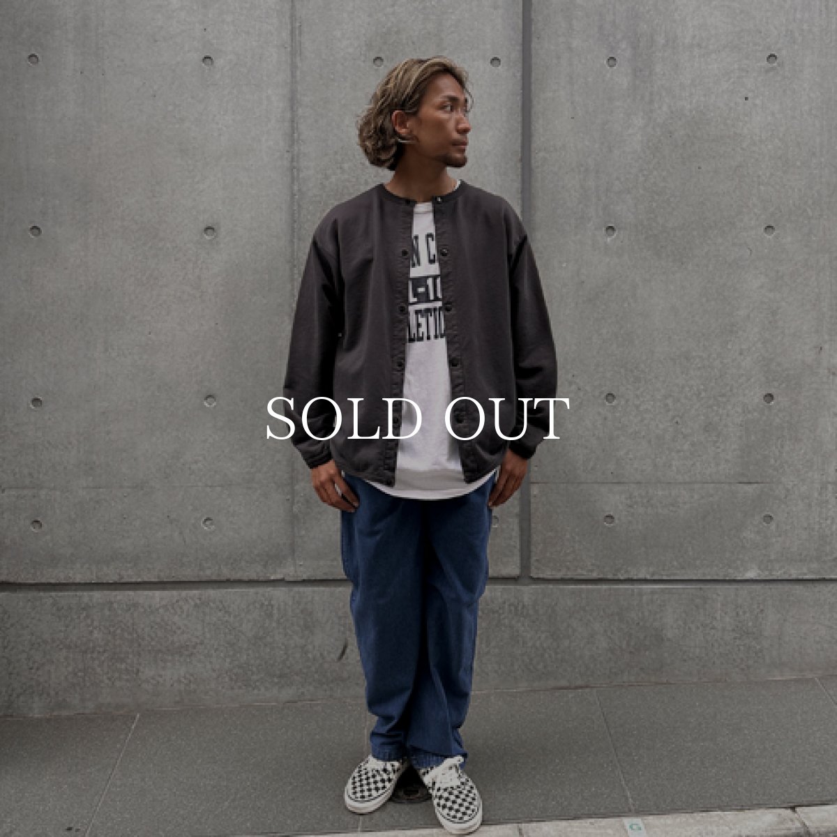 画像2: STANDARD CALIFORNIA  SD US Cotton Sweat Cardigan VW (Black) (2)