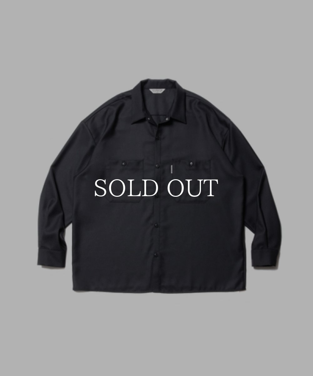 画像1: COOTIE   T/W Gabardine Work L/S Shirt (Black) (1)