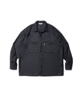 23AW COOTIE クーティー ウール 長袖ワークシャツ インディゴ COOTIE T/W Gabardine Work L/S Shirt (Black) CTE-23A401 公式通販