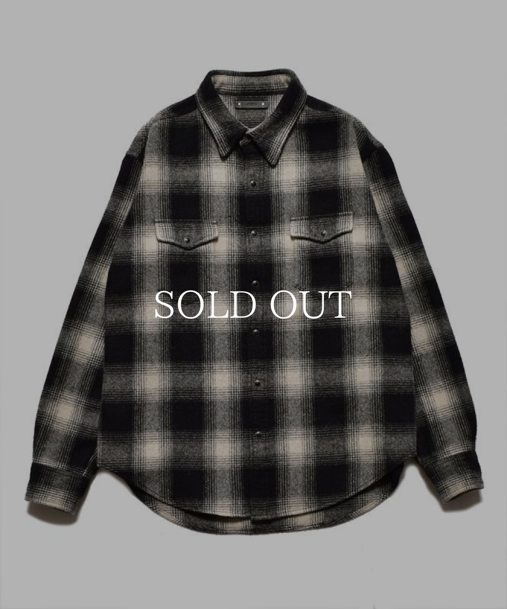 画像1: MINEDENIM  Ombre Check Flannel RF Western SH (BLT) (1)