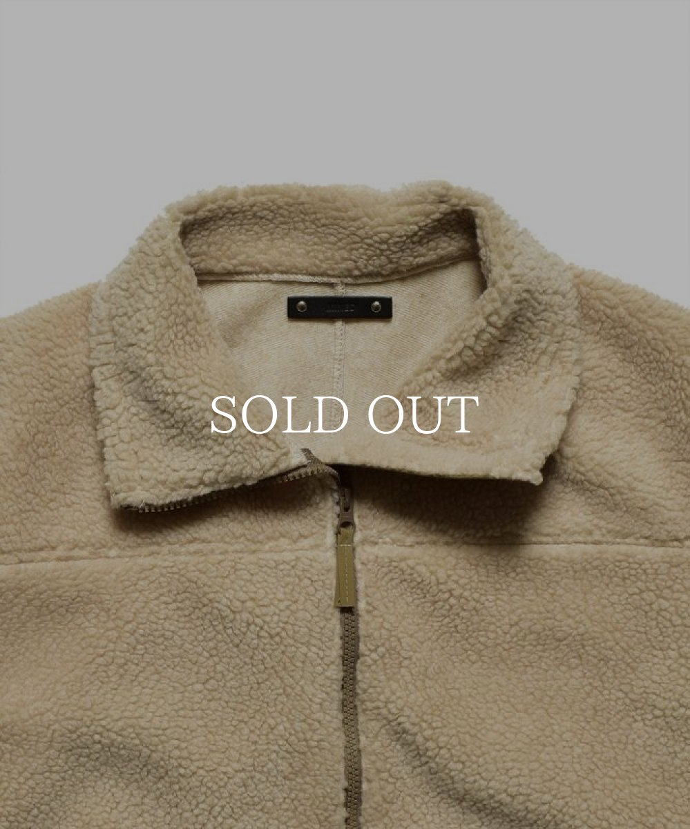 画像4: MINEDENIM  Military Boa Blouson (BEI) (4)