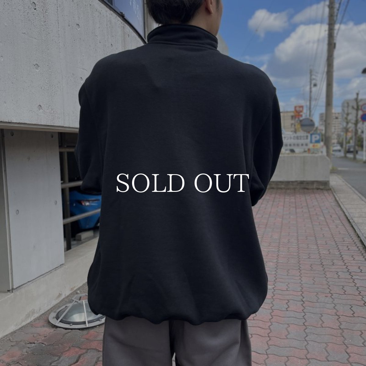 画像3: CALEE  EMBROIDERY STAND COLLAR HALF ZIP SW (3)