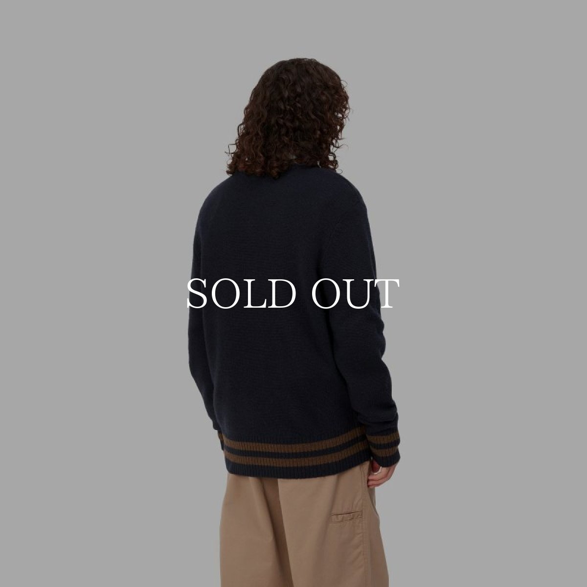 画像4: CARHARTT WIP  STANFORD SWEATER (Dark Navy / Deep H Brown) (4)