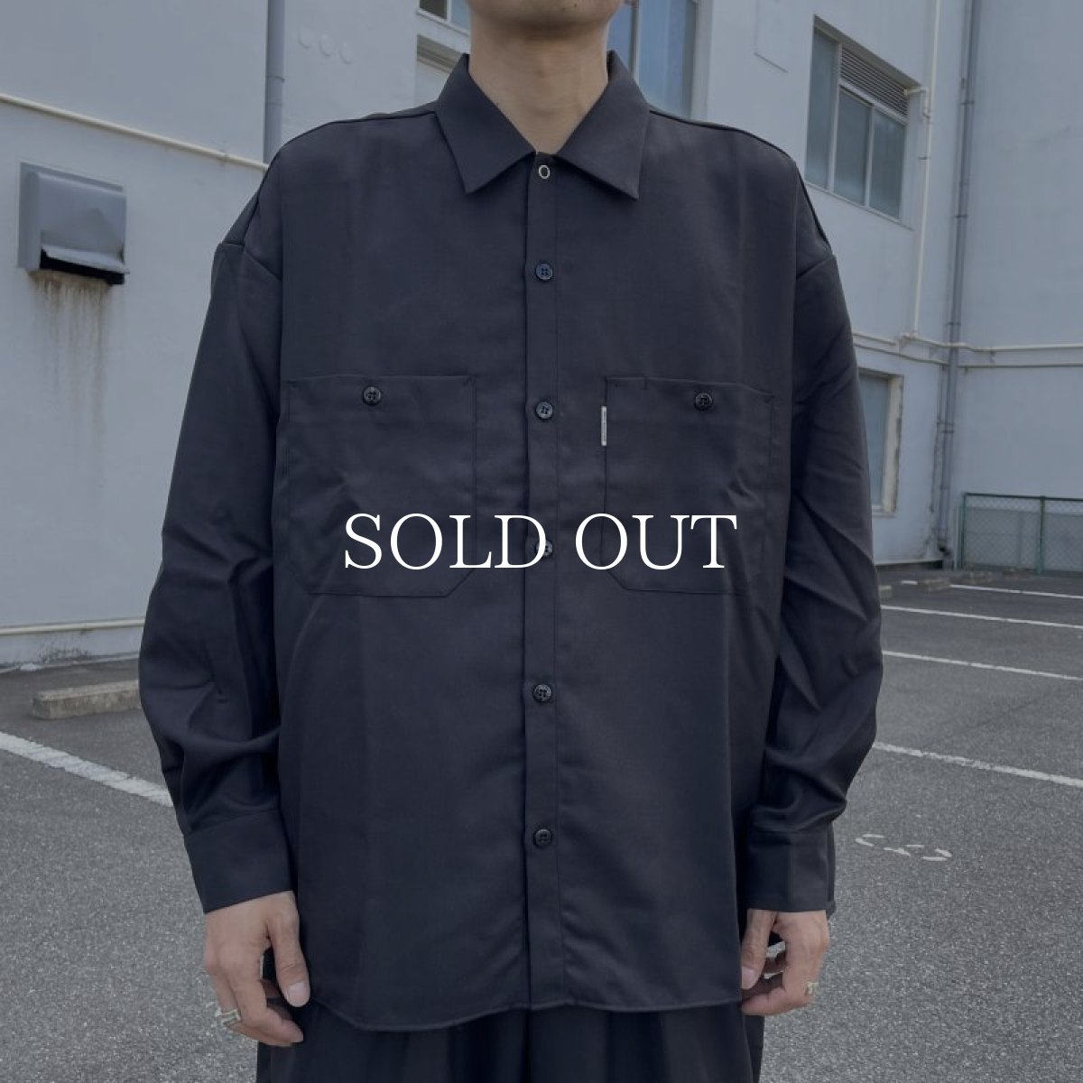 画像2: COOTIE   T/W Gabardine Work L/S Shirt (Black) (2)