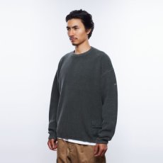 画像6: Liberaiders  GARMENT DYED COTTON KNIT CREWNECK (OLIVE) (6)