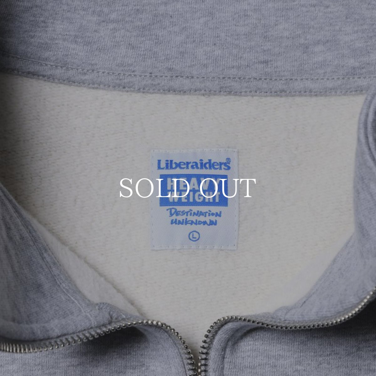 画像3: Liberaiders  HEAVY WEIGHT FLEECE HALF ZIP (GRAY) (3)