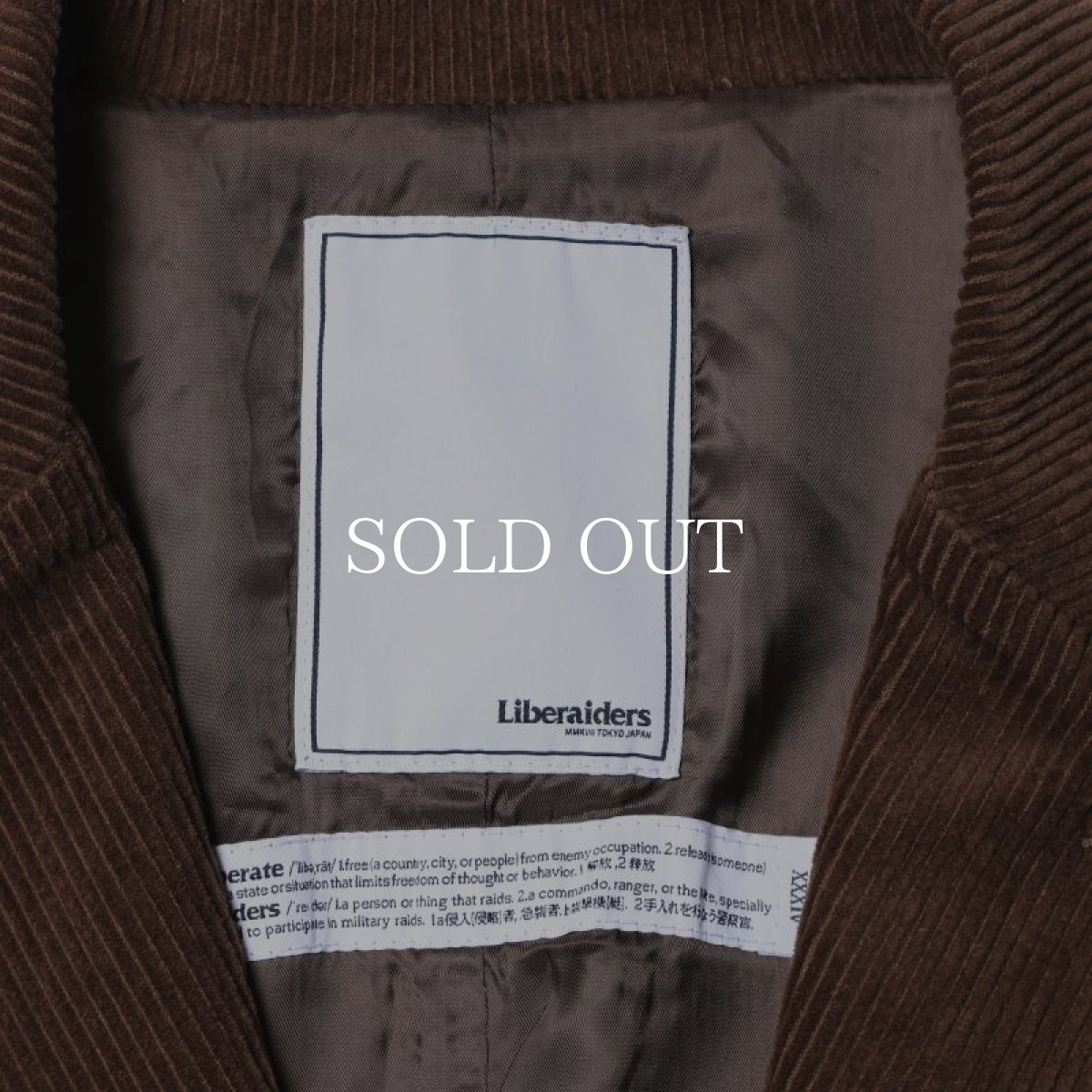 画像3: Liberaiders  LR CORDUROY JACKET (BROWN) (3)