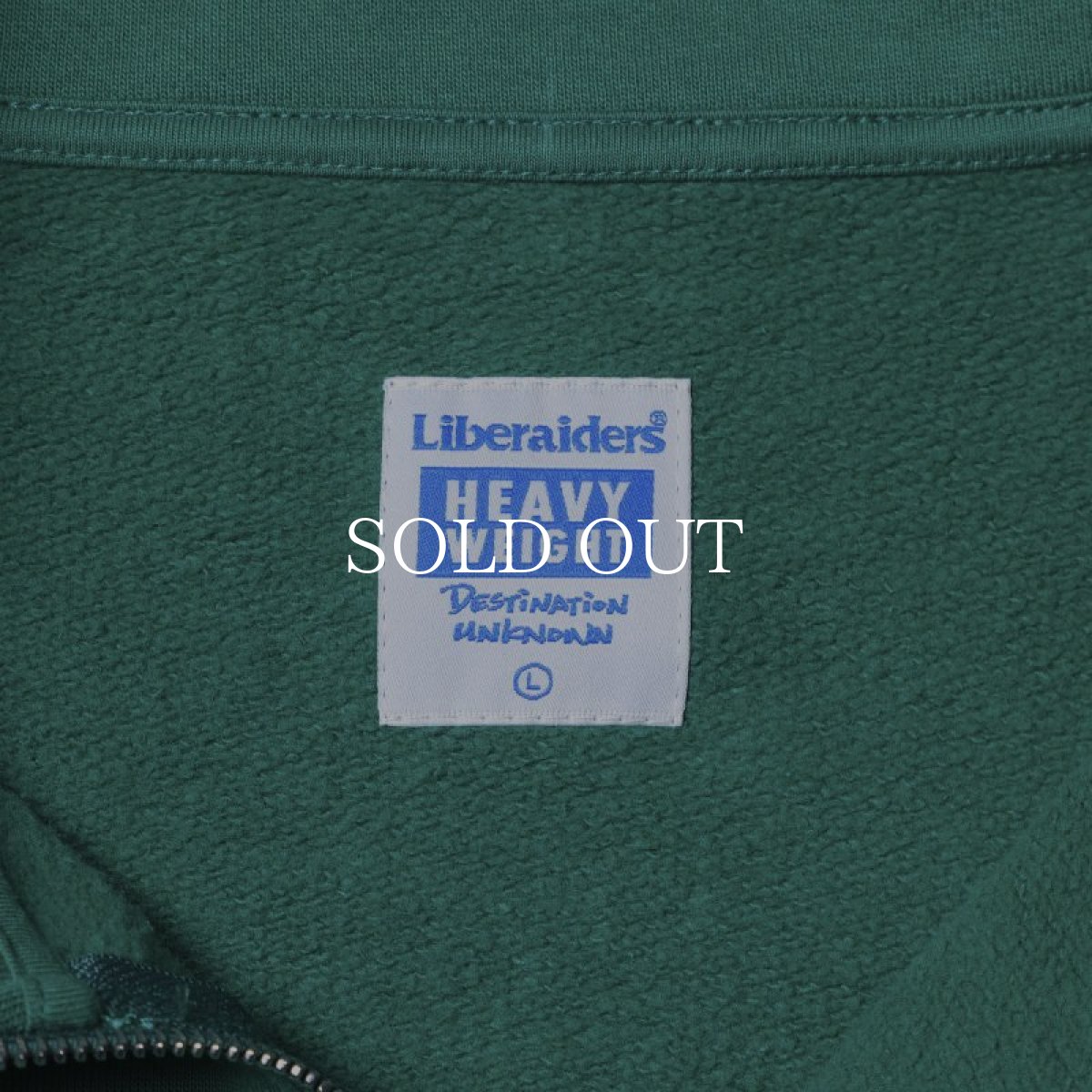 画像6: Liberaiders  HEAVY WEIGHT FLEECE HALF ZIP (GREEN) (6)