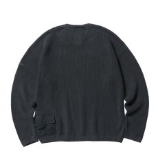 画像2: Liberaiders  GARMENT DYED COTTON KNIT CREWNECK (OLIVE) (2)