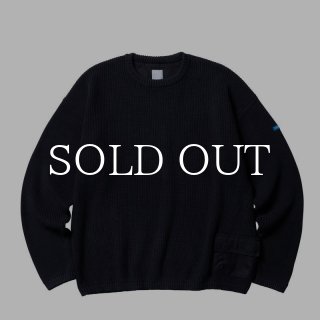 Liberaiders GARMENT DYED COTTON KNIT CREWNECK (OLIVE