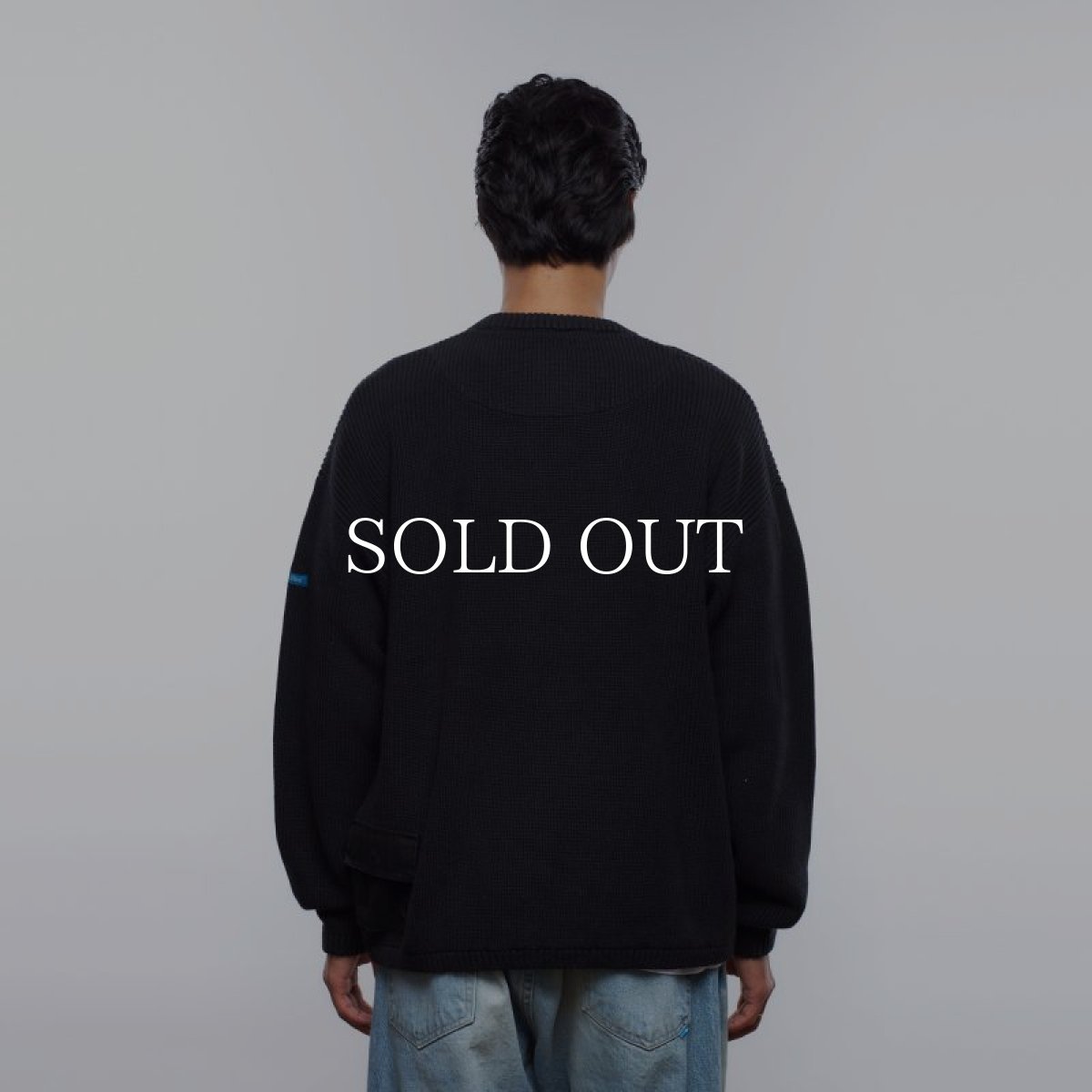 画像8: Liberaiders  GARMENT DYED COTTON KNIT CREWNECK (BLACK) (8)