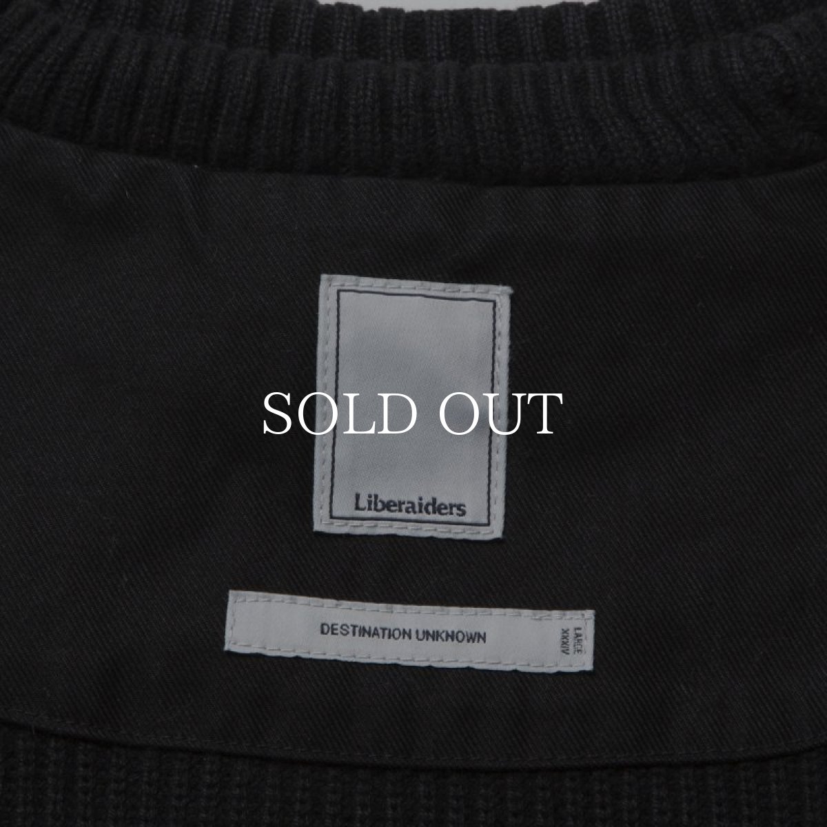 画像4: Liberaiders  GARMENT DYED COTTON KNIT CREWNECK (BLACK) (4)