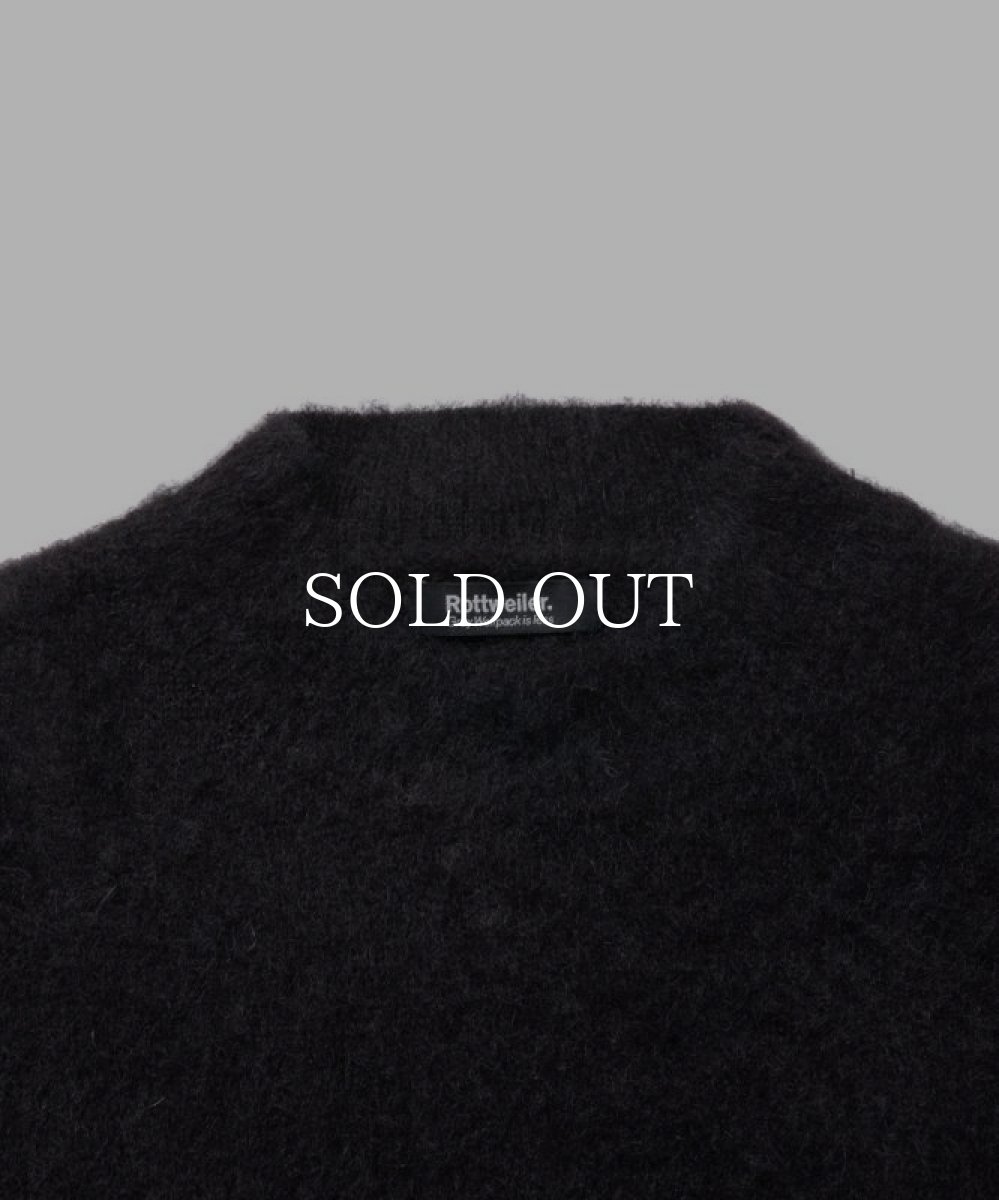 画像2: ROTTWEILER  R9 MOHAIR KNIT (BLACK) (2)