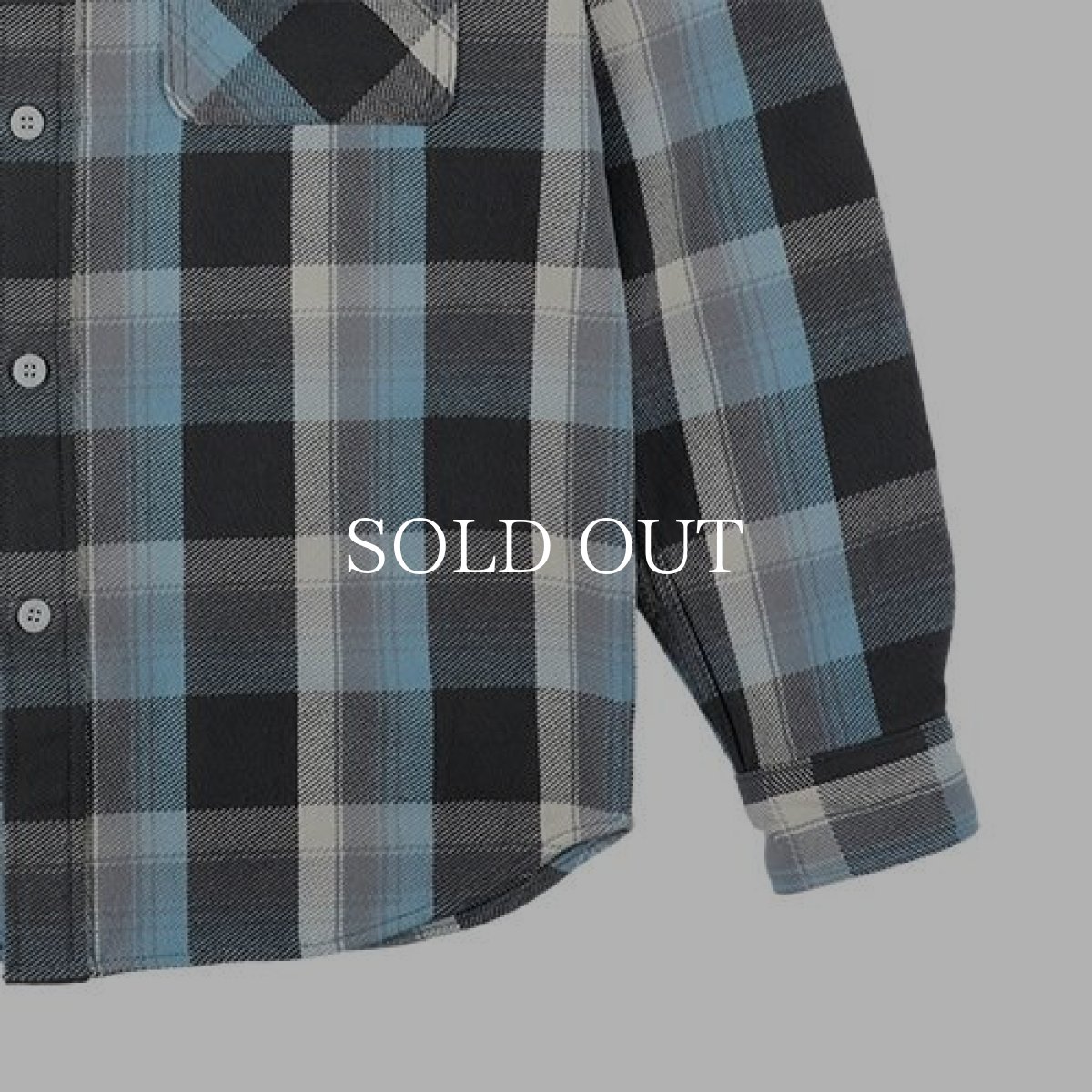 画像4: STANDARD CALIFORNIA  SD Heavy Flannel Check Shirt (Charcoal/Blue) (4)