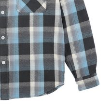 画像4: STANDARD CALIFORNIA  SD Heavy Flannel Check Shirt (Charcoal/Blue) (4)