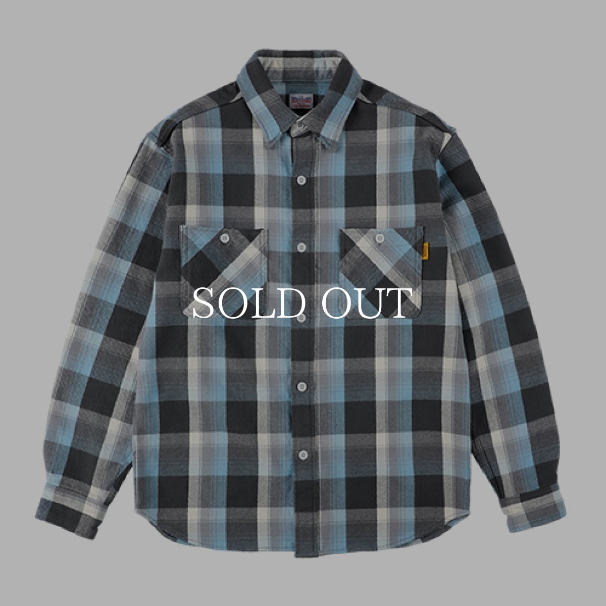 画像1: STANDARD CALIFORNIA  SD Heavy Flannel Check Shirt (Charcoal/Blue) (1)