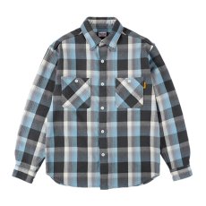 画像1: STANDARD CALIFORNIA  SD Heavy Flannel Check Shirt (Charcoal/Blue) (1)