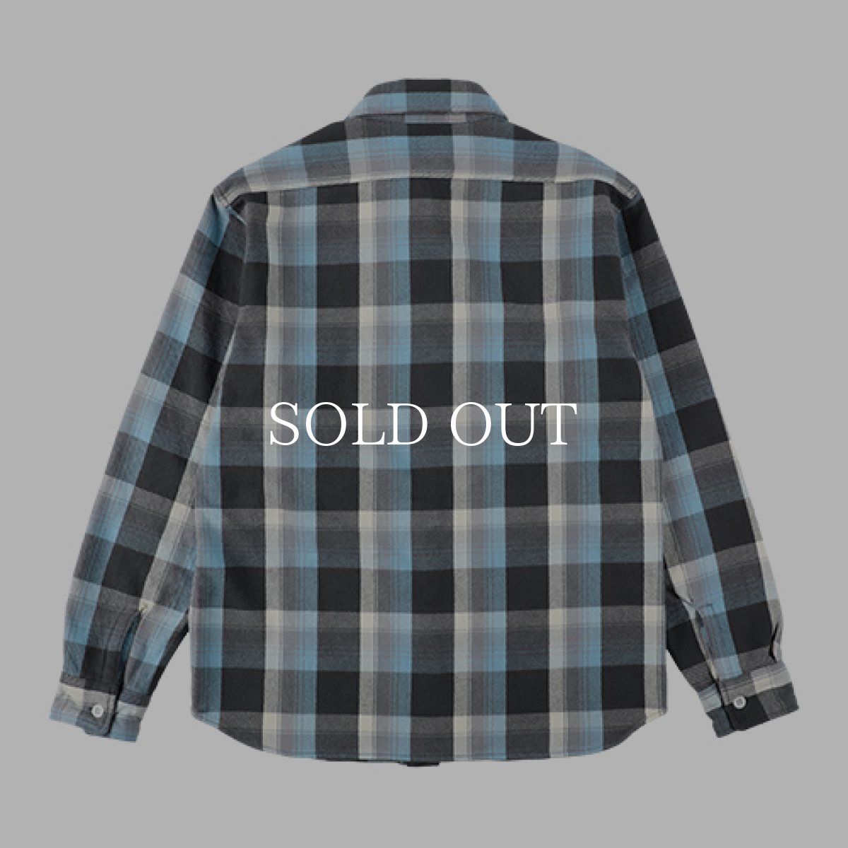 画像2: STANDARD CALIFORNIA  SD Heavy Flannel Check Shirt (Charcoal/Blue) (2)