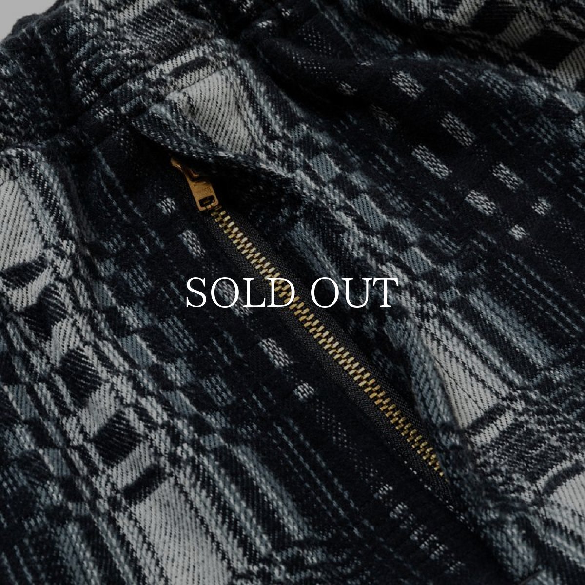 画像6: CALEE  O/S DOBBY CHECK EASY TROUSERS (BLACK / WHITE) (6)