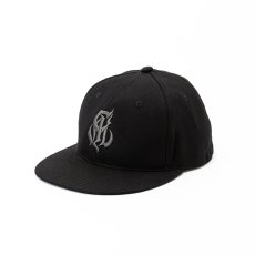 画像1: CALEE  CAL NT LOGO TWILL BASEBALL CAP (BLACK / CHARCOAL) (1)