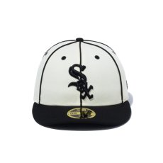 画像2: NEW ERA  LP 59FIFTY MLB Piping シカゴ・ホワイトソックス クロームホワイト ブラックバイザー (クロームホワイト/ブラック) (2)