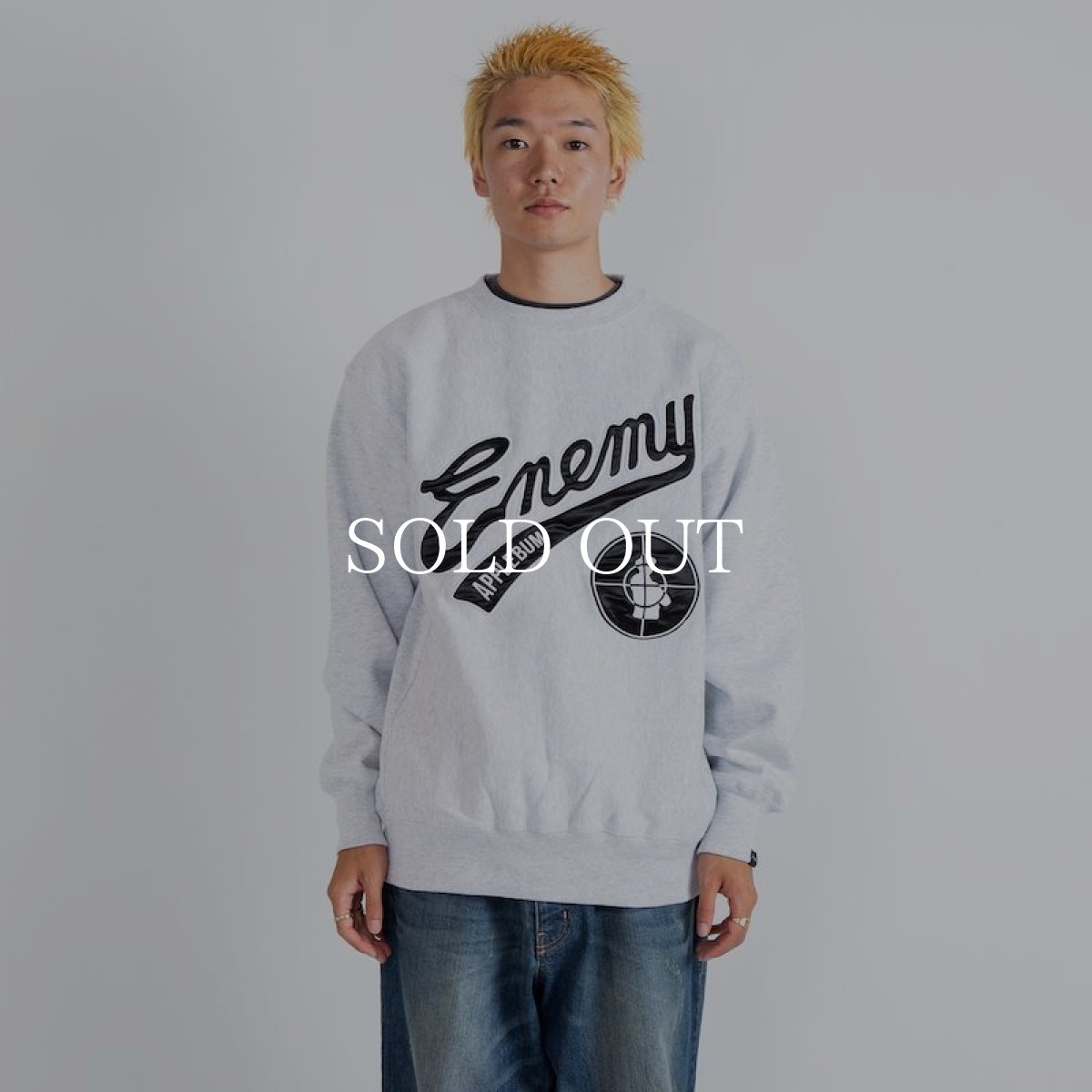 画像2: APPLEBUM  “Enemy” Crew Sweat (Ash) (2)