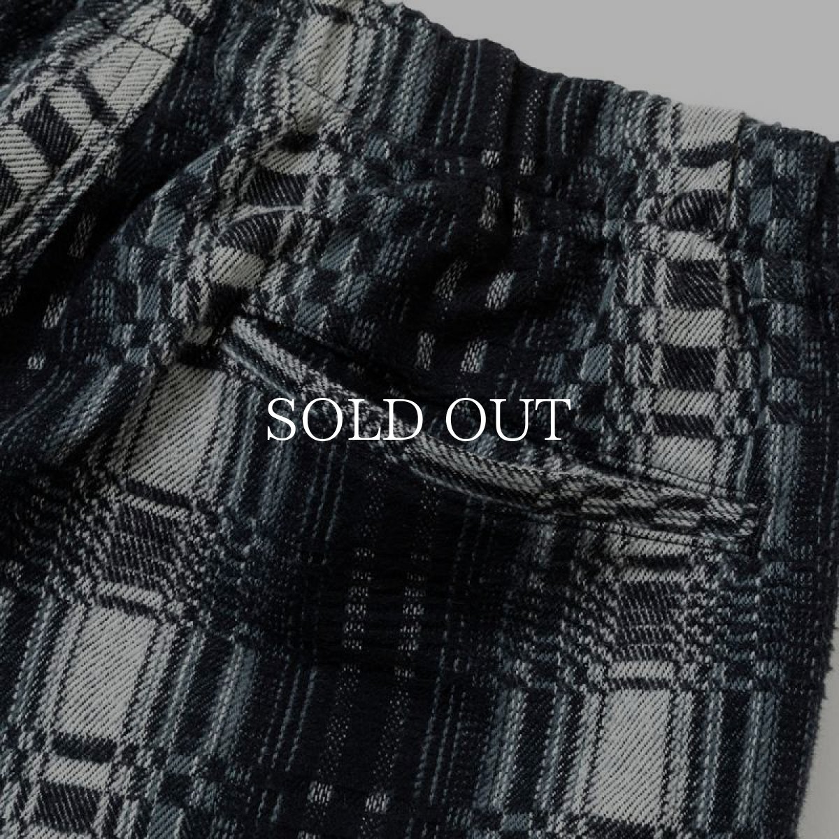 画像5: CALEE  O/S DOBBY CHECK EASY TROUSERS (BLACK / WHITE) (5)