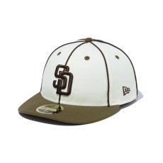 画像1: NEW ERA  LP 59FIFTY MLB Piping サンディエゴ・パドレス クロームホワイト ウォルナットバイザー (クロームホワイト/ウォルナット) (1)