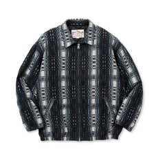 画像1: CALEE  O/S DOBBY CHECK HARRINGTON TYPE JACKET (BLACK / WHITE) (1)