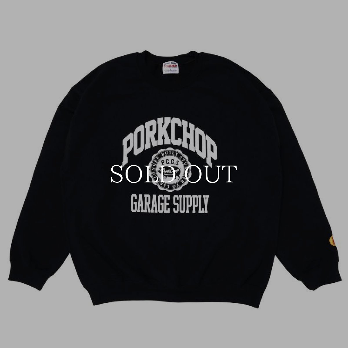 画像1: PORKCHOP GARAGE SUPPLY  2nd COLLEGE SWEAT (BLACK) (1)